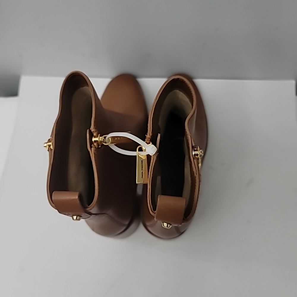 Michael Kors Luggage Regan Mid Heeled Ankle Boots - Picture 6 of 11